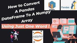 32. How to Convert a Pandas DataFrame to a Numpy Array [ Using Just One Word! ]:  A Professional Way