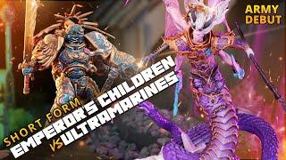 NEW Emperors' Children vs Ultramarines - A SHORT FORM Warhammer 40k Battle Report