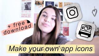 How to make your own App Icons + FREE download | Kayla's World