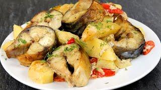 Божественная СКУМБРИЯ с картошкой! Язык можно проглотить, как ВКУСНО!