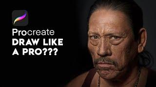 Danny Trejo | Procreate Portrait Drawing Timelapse | iPad Pro