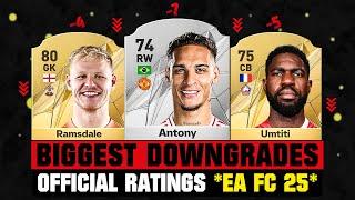 FIFA 25 | OFFICIAL BIGGEST RATING DOWNGRADES (EA FC 25)!  ft. Antony, Ramsdale, Umtiti…