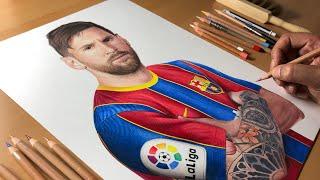 Drawing Lionel Messi - Timelapse | Artology