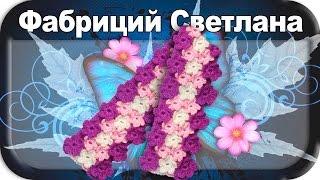 Шарф с цветочным узором, вязание крючком для начинающих, crochet.