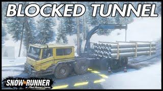 SNOWRUNNER BLOCKED TUNNEL ALASKA SNOWRUNNER PS4 GAMEPLAY