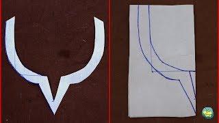 Simple Neck Design Cutting Tutorial in Hindi ll Kurti Neck Design
