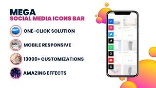 Mega Social Media Icons Bar - Elevate Your Shopify Store's Presence and Engagement