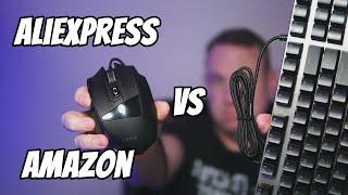 Buying a mechanical keyboard and mouse on AliExpress vs Amazon