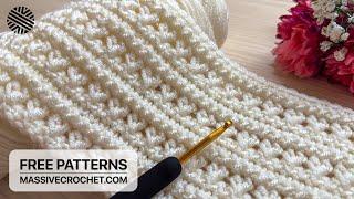 VERY EASY & FAST Crochet Pattern for Beginners! ️  Crochet Stitch for Baby Blanket & Bag