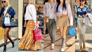 MAY 2025 SUMMER OUTFITS IDEAS SPOTTED IN MILAN STREET STYLE  ️ MILAN SHOPPING WALK #vanityfair