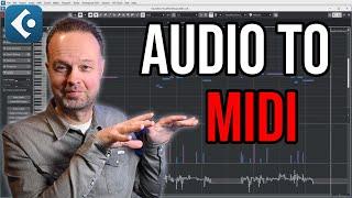 Converting an audio track to midi in Cubase; what are the options?