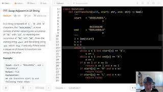 777. LR 문자열의 인접 항목 교환 | 영어 | 중간