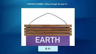 HANGER FRAMES - Picture Hanger for your Home Decorations- Perfect Poster Hanger- Wooden Magnetic ...