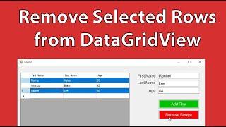 Remove Multiple Selected Rows From DataGridView in C#