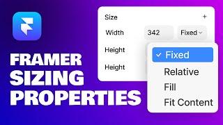 Framer sizing properties, Fixed, Fill, Relative and Fit Content Detailed Explaination for Beginner.