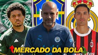 MERCADO DA BOLA | CBF negocia com Pep Guardiola, Palmeiras quer Evander, Reijnders no Real Madrid E+