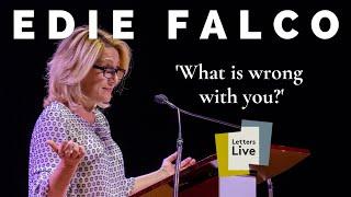 Edie Falco reads a letter to white supremacists