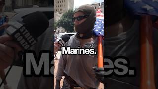 Marine Calls ICE “Fascist” & Holds American Flag Upside Down