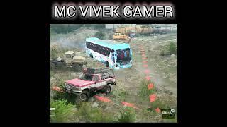 Pulling Bus IN Water New Challenge  MC VIVEK GAMER #shorts #mudrunner #pullingbus