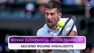 Novak survives wildcard scare | Novak Djokovic vs Jacob Fearnley | Highlights | Wimbledon 2024