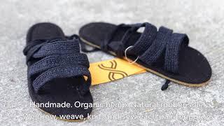 Handmade Organic Cannabis Hemp Sandals by Rawganique "Scheherazade"