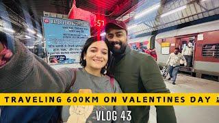 Traveling 600km on Valentine’s Day‍️🩷Fun at office  Worst train journey 