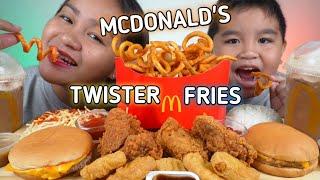 MCDONALD'S TWISTER FRIES W/ MC CHICKEN, CHEESE BURGER, MC SPAGHETTI, MC NUGGETS AT MC FLOAT MUKBANG