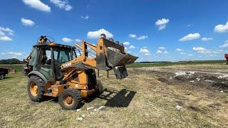 Digging up some of the corn crib concrete.