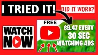 Earn $9.47 Evey 30 Seconds WATCHING ADS (I tried it)