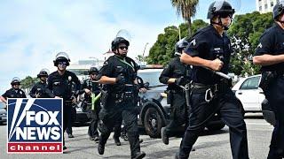 HAPPENING NOW: Anti-Trump rioters clash with police in Los Angeles