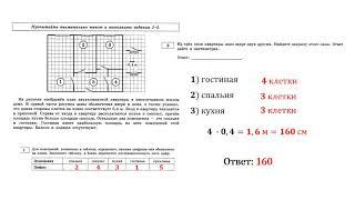 ОГЭ. Математика. Задания 1-5. План квартиры (без лоджии и кладовки)