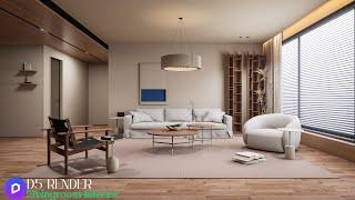 How to Create Interior Design in D5 Render  | Lighting Tutorial.