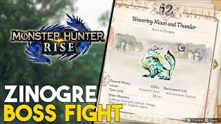 Monster Hunter Rise Zinogre Boss Fight (Co-Op)