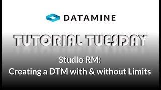 Studio RM: How to create a DTM with and without limits