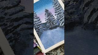 Winter️   #paintintart #artist #acrylicartist #artistpainting #anyonecanpaint #art #fyp #foryou