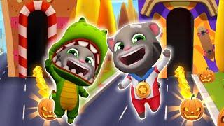 Talking Tom Gold Run New Update Halloween 2024 - Dino Tom vs General Tom - Full Screen