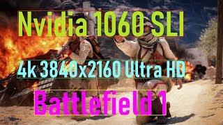 Тестирую Nvidia 1060 в SLI связкеBattlefield 14kUltra HD3840x2160VideoChip️