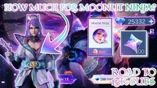 HOW MUCH /DIAMONDS FOR HANABI ALLSTAR "MOONLIT NINJA" SKIN IN NEW MOONLIT WISH DRAWS EVENT | MLBB