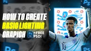 How To Make A Basic Lighting Football Graphic! [FREE PSD]