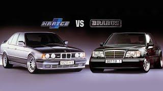 Легендарные монстры с V12 BMW E34 HARTGE H5 6.0 и MERCEDES W124 BRABUS 7.3 порвавшие время!