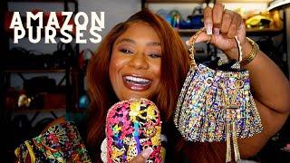 ADDING RAZZLE DAZZLE TO MY COLLECTION!! || AFFORDABLE STATEMENT PURSES FROM AMAZON!! || MISSJEMIMA