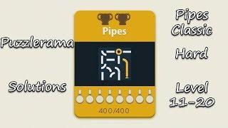 Puzzlerama Solutions - Pipes Classic Hard ( Level 11-20 )