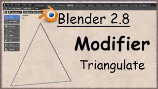 Blender 2.8 Modifier - 15 - Triangulate