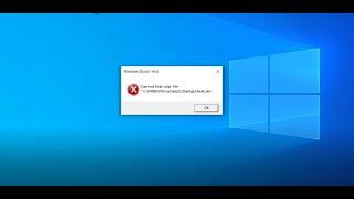 StartupCheck.vbs Missing File Fix(Easy)
