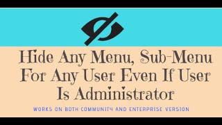 Odoo Hide / Invisible Any Menu From Any User