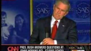 Bush can't answer an important question.