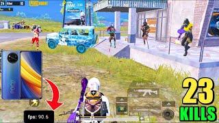 XIAOMI POCO X3 PRO 90 FPS TEST FPS METER PUBG MOBILE 2021 | 5 FINGER + FULL GYRO | 23 KILLS GAMEPLAY