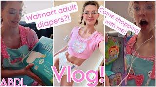 VLOG | ABDL Shopping + Walmart Diaper Review!