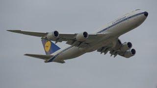 YANKEE TANGO DEPARTURE from ORD | Lufthansa Retro Livery 747-8