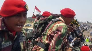 Yel yel KOPASSUS !!! (PASUKAN KHUSUS INDONESIA). MENGGETARKAN HALIM DALAM ACARA HUT TNI 2019